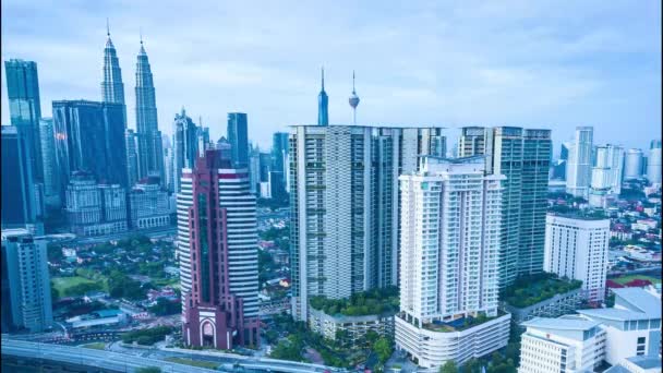 Kuala Lumpur Malasia Marzo 2022 Imágenes Timelapse Del Paisaje Urbano — Vídeo de stock