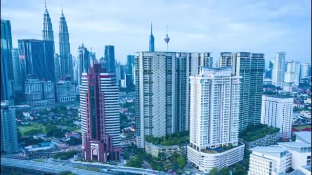 Kuala Lumpur Malasia Marzo 2022 Imágenes Timelapse Del Paisaje Urbano — Vídeo de stock