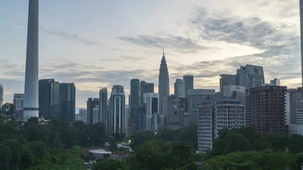 Kuala Lumpur Maleisië April 2022 Uitzoomen Time Lapse Beelden Van — Stockvideo