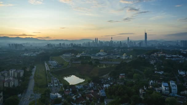 Kuala Lumpur Malasia Junio 2022 Palacio Nacional Malasia Durante Amanecer — Vídeos de Stock