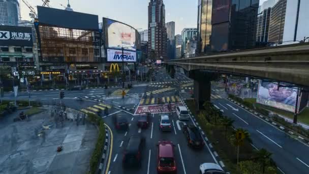Kuala Lumpur Malaysia June 2022 Uhd Time Lapse Footage Traffics — Video Stock