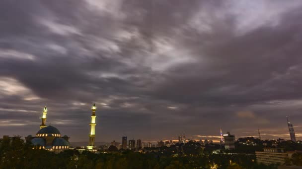 Kuala Lumpur Malaysia July 2022 Time Lapse Uhd Video Mosque — Stok video