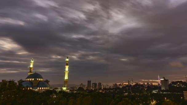 Kuala Lumpur Malaysia July 2022 Time Lapse Uhd Video Mosque — ストック動画