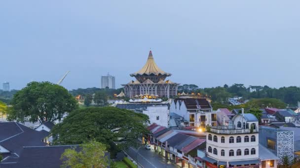 Kuching Sarawak Malaysia May 2022 Famous Landmark State Legislative Assembly — Wideo stockowe