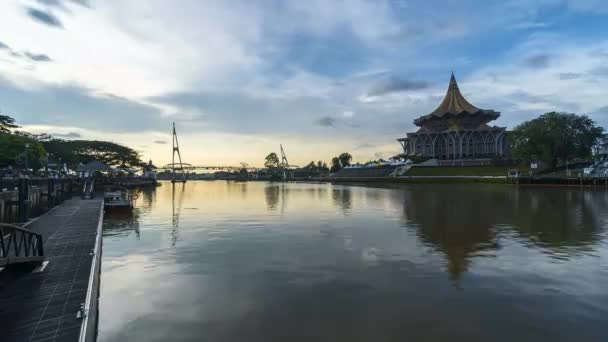 Kuching Sarawak Malaysia May 2022 Famous Landmark State Legislative Assembly — Stockvideo