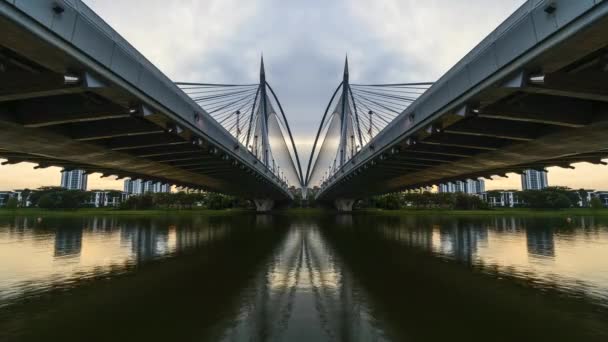 Time Lapse Uhd Video Bridge Putrajaya Sunset — Video