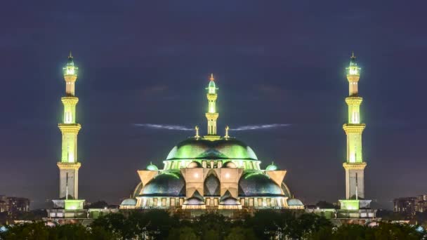 Kuala Lumpur Malaysia July 2022 Time Lapse Uhd Video Mosque — ストック動画