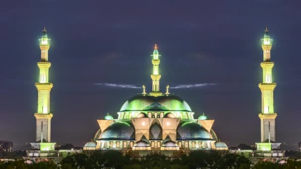 Kuala Lumpur Malaysia July 2022 Time Lapse Uhd Video Mosque — Stockvideo