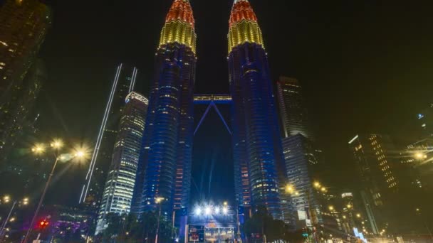Kuala Lumpur Malaisie Août 2022 Time Lapse Séquences Uhd Petronas — Video