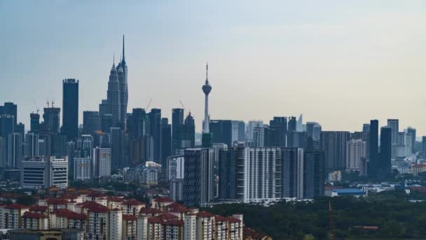 Timelapse Uhd Footage Cityscape Kuala Lumpur Sunset — Stock Video