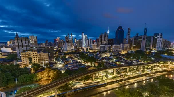Timelapse Uhd Beelden Van Het Stadsbeeld Van Kuala Lumpur Tijdens — Stockvideo