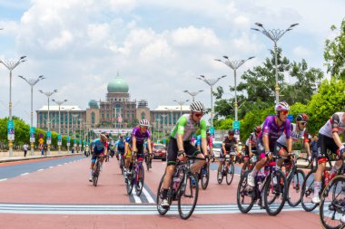 Putrajaya, Malezya - 13 Ekim 2022 Putrajaya 'dan Genting Highland' a Tour de Langkawi 'nin 3.