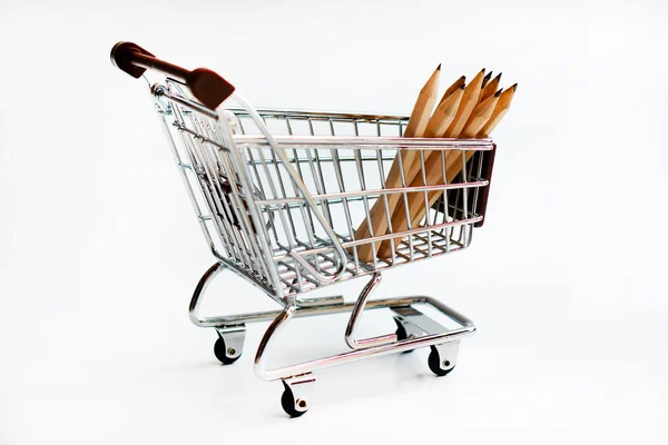 alışveriş arabası kalemler