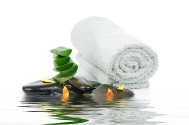 Spa izole üzerinde beyaz arka plan ayarlamak