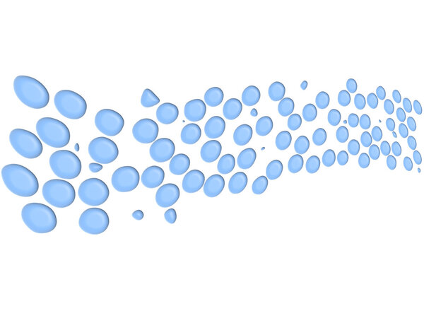 Water drops on white