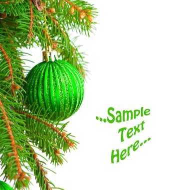 Çam dalları ve? hristmas süsler
