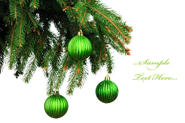 松の枝とのクリスマスの装飾 — ストック写真