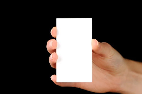 Female Hand And a Card — Stock Photo, Image