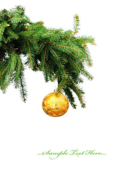 Ramas de pino y adornos navideños —  Fotos de Stock
