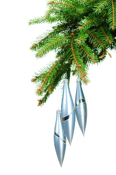 Сосновые ветви и рождественские украшения Лицензионные Стоковые Фото