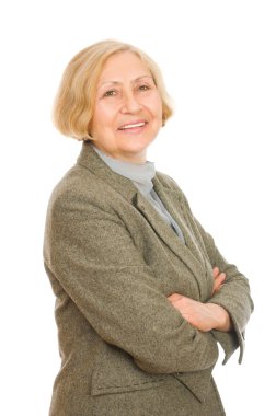 Mutlu bir son sınıf kızının portresi.