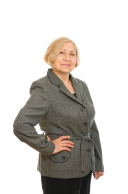 Mutlu bir son sınıf kızının portresi.