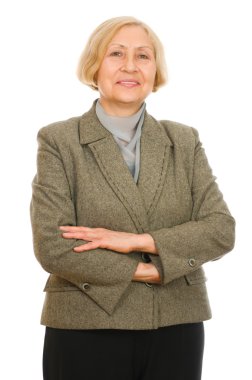 Mutlu bir son sınıf kızının portresi.