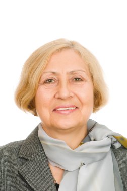 Mutlu bir son sınıf kızının portresi.