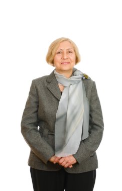 Mutlu bir son sınıf kızının portresi.