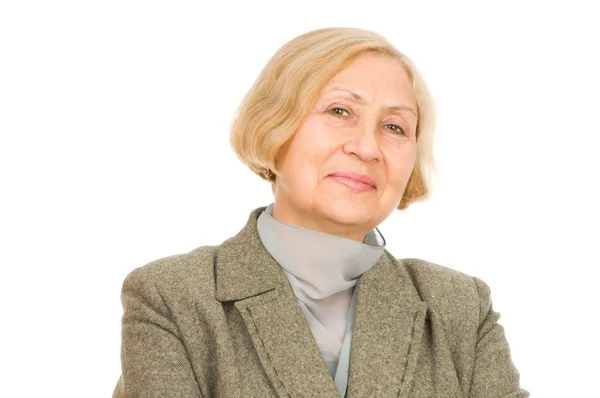 Retrato de una mujer mayor feliz —  Fotos de Stock