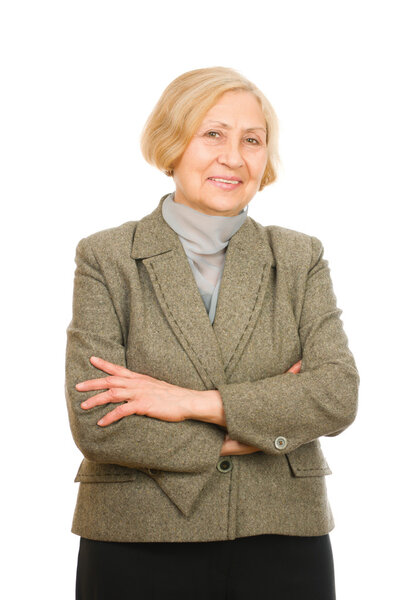 портрет счастливой пожилой женщины