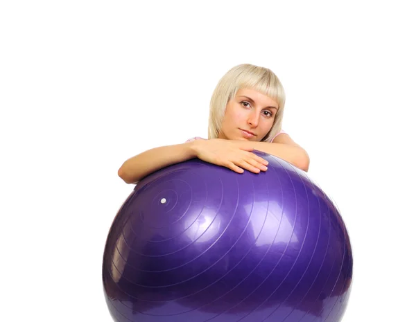 Girl with a ball — Stock Photo, Image