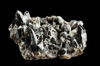 Magnetite Mineral Isolated on Black Background clipart