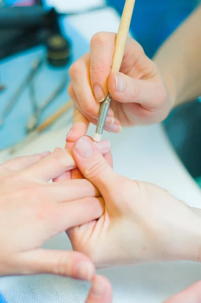 Manicure in proces — Stockfoto