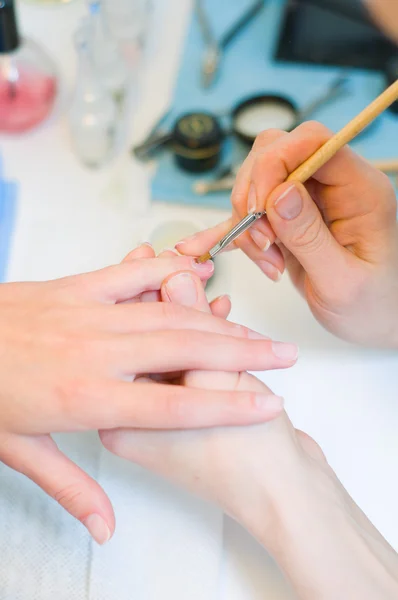 Manicura en proceso —  Fotos de Stock