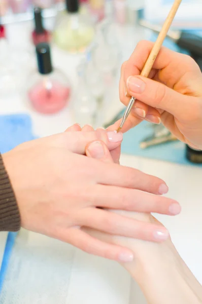 Manicure em processo — Fotografia de Stock