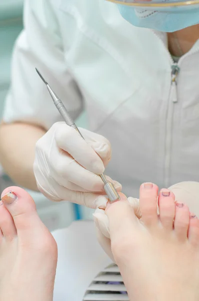 Pedicura en proceso —  Fotos de Stock