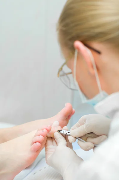 Pedicure em processo — Fotografia de Stock