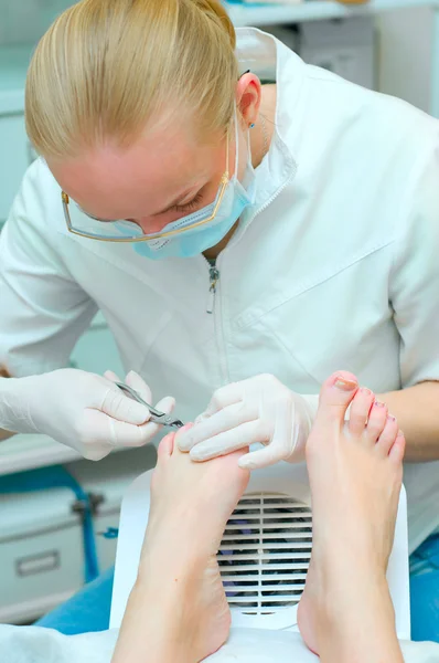 Pedicure in proces — Stockfoto