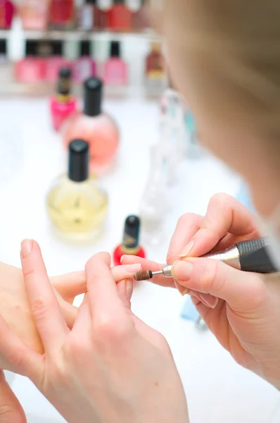 Manicure in proces — Stockfoto