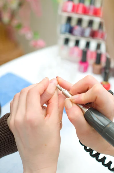 Manicure in proces — Stockfoto