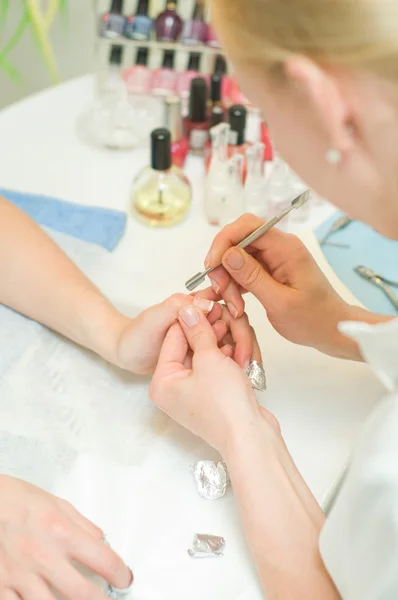 Manicure in corso — Foto Stock