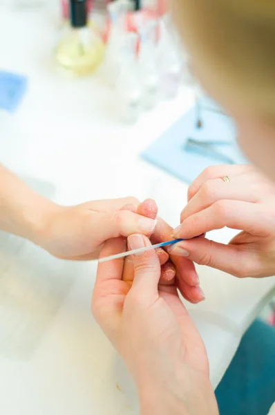 Manicure in proces — Stockfoto