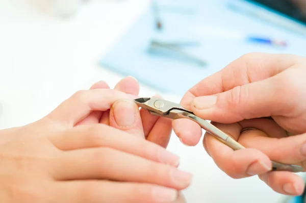 Manicure w procesie — Zdjęcie stockowe