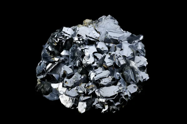 Galena galenite isolated on balck background — Stock Photo, Image