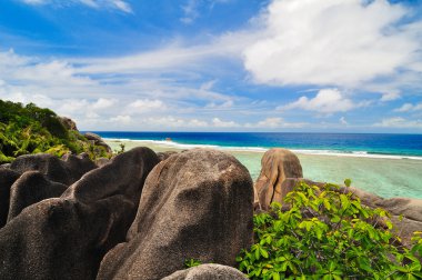 deniz manzarası. Seyşel Adaları