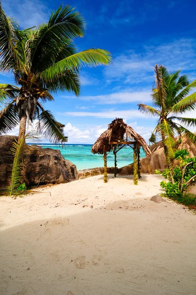 Anse bron D'argent. Romantische strand. Seychellen eiland — Stockfoto