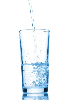 Beyaz arka plan üzerinde izole cam su seviyesi