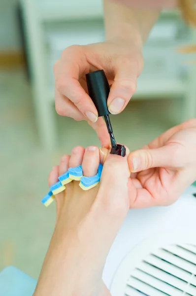 Pedicure em processo — Fotografia de Stock