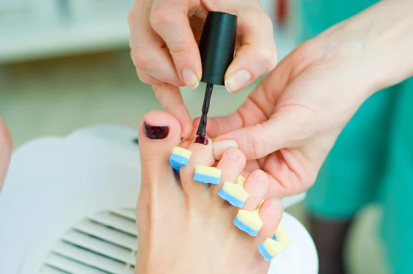 Pedicure em processo — Fotografia de Stock